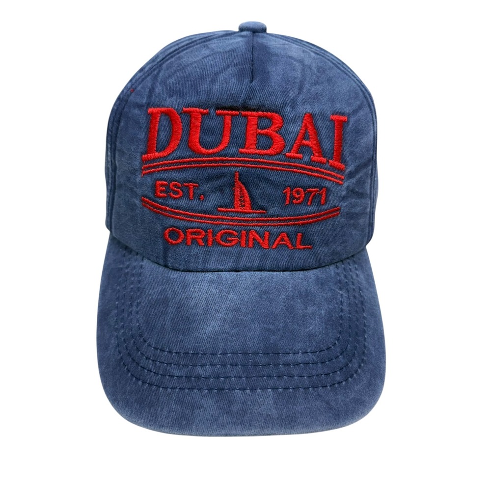 Dubai Est 1971 Original Vintage Style Ball Cap Hat Camello Strapback Men Blue OS